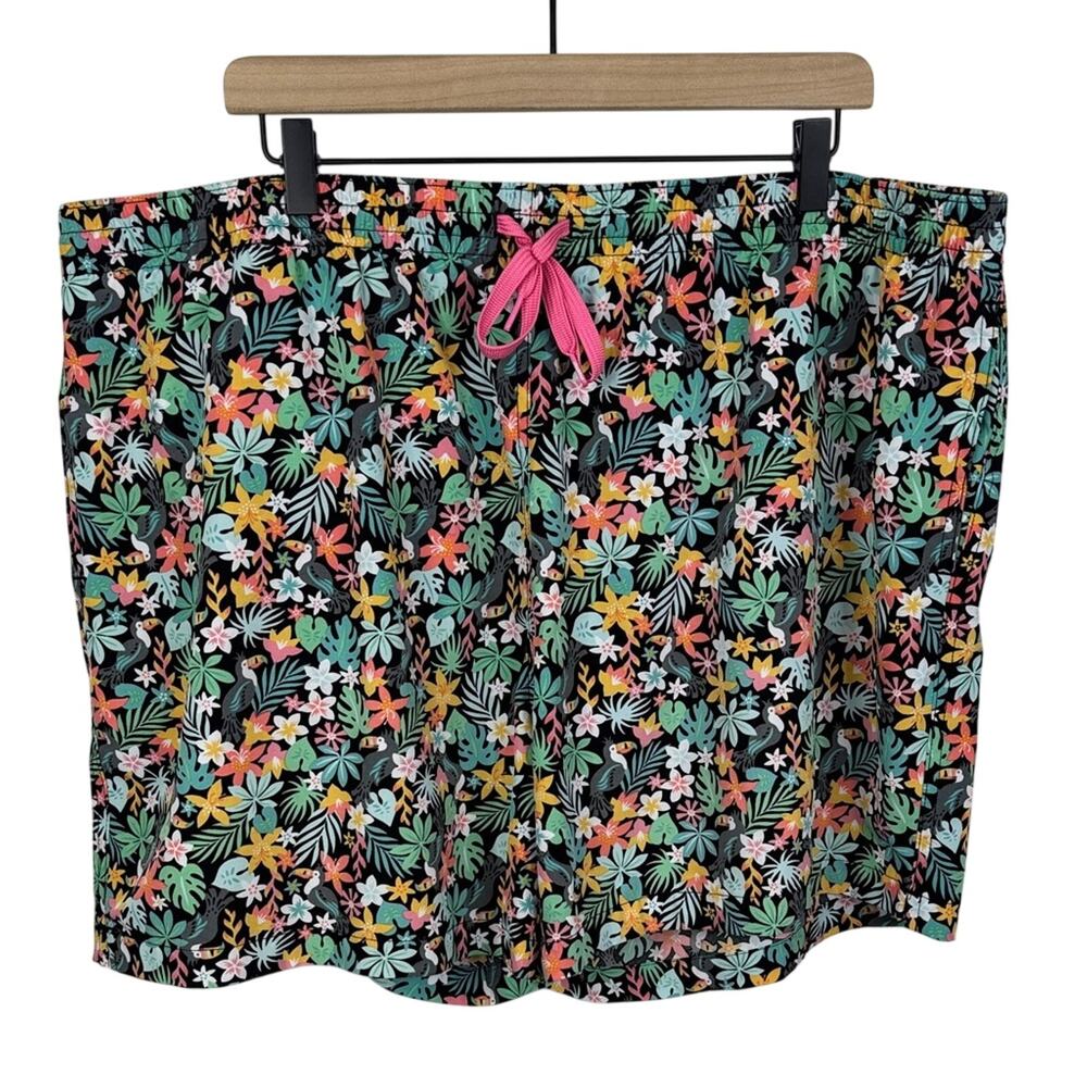 Chubbies The Bloomerangs Classic Lined Swim Trunks Men's XXXL Black Floral 5.5"